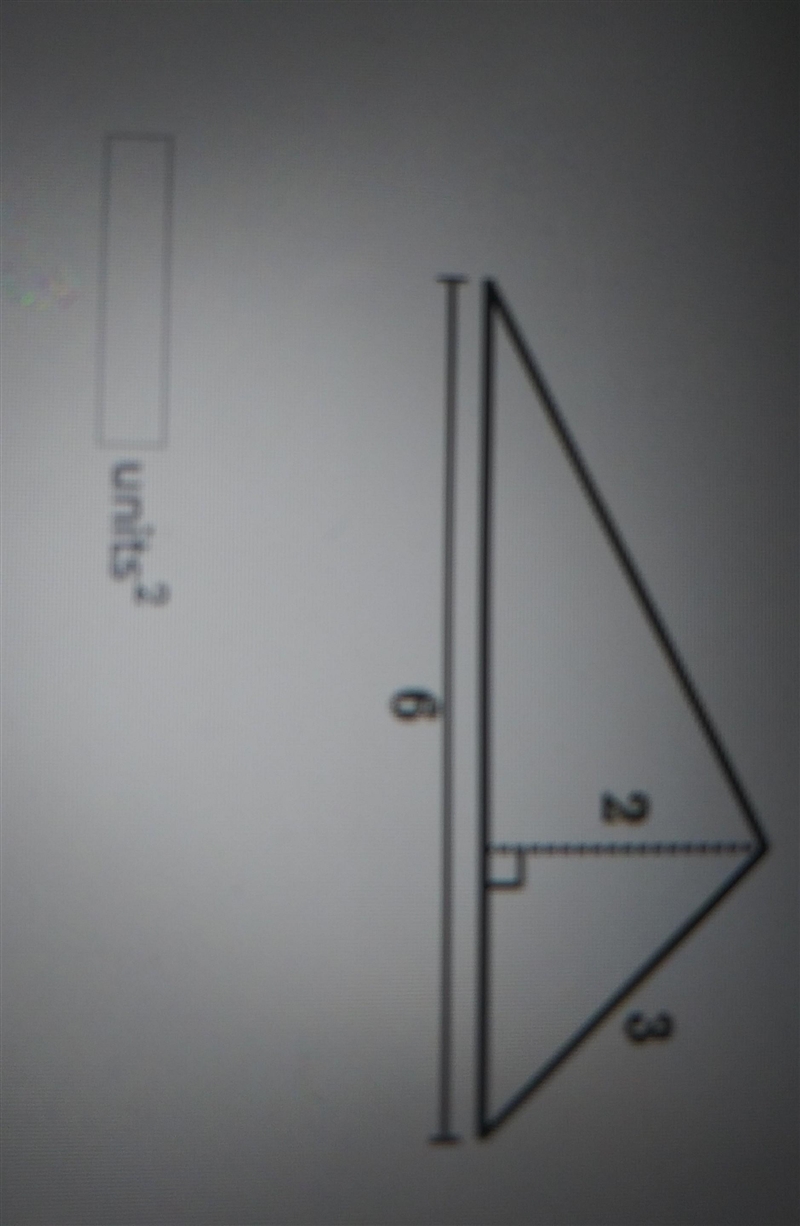 What is the area of the triangle? (sorry if its sideways)​-example-1