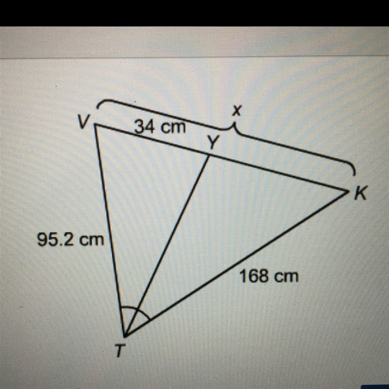 What is the value of x? ___ cm-example-1