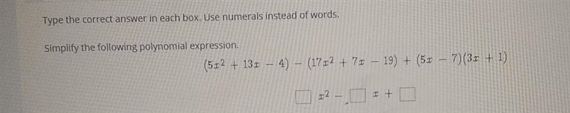 PLEASE HELP ASAP Type the correct answer in each box. Use numerals instead of words-example-1