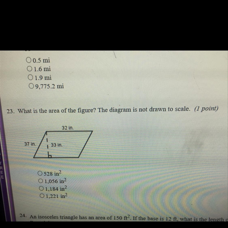 What is the area of the figure? The diagram is not drawn to scale. Can somebody please-example-1