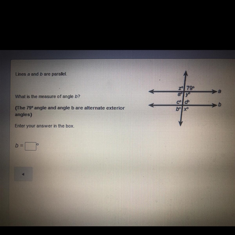 What’s the measure of b?-example-1