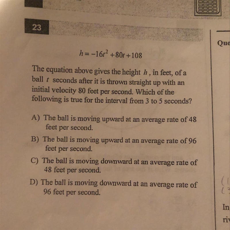 Which of the following is true for the interval from 3-5 seconds-example-1