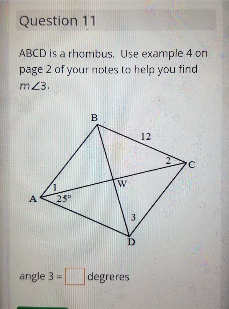 What degrees is angle 3-example-1