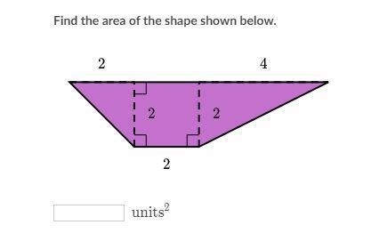 Find the area of the shape shown below. (Please try to break down.)-example-1