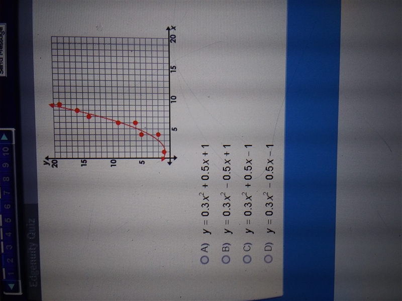 Which of the equations best models the data?-example-1