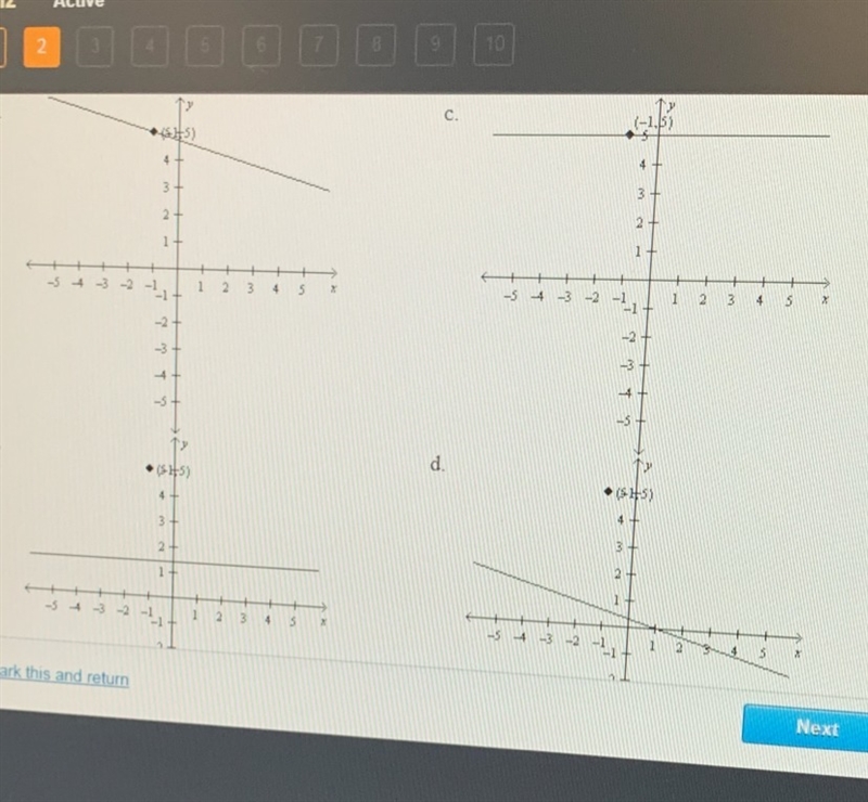 Graph the line that passes through (-1,5) parallel to a line whose slope is -0.3 PLEASE-example-1