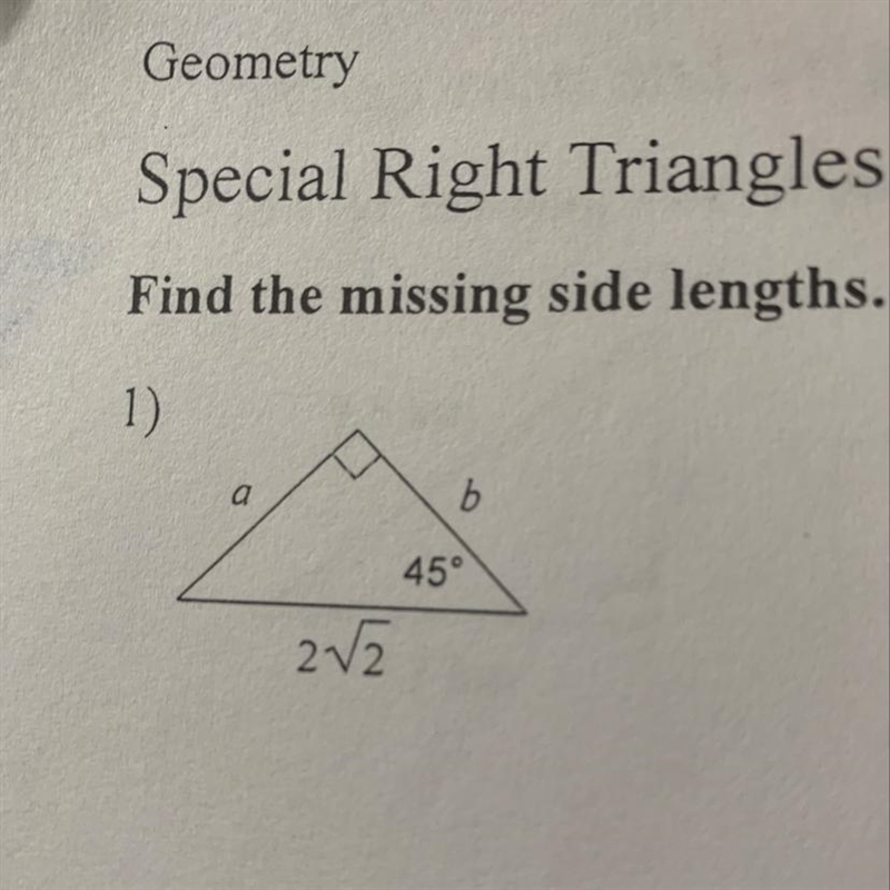 Find the missing side lengths-example-1