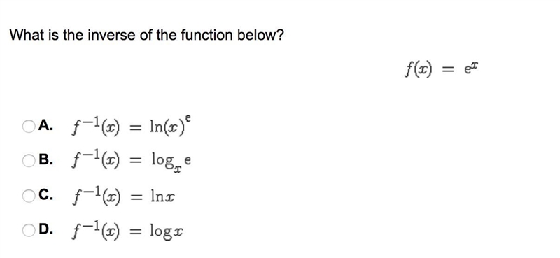 What is the inverse of the function below?-example-1