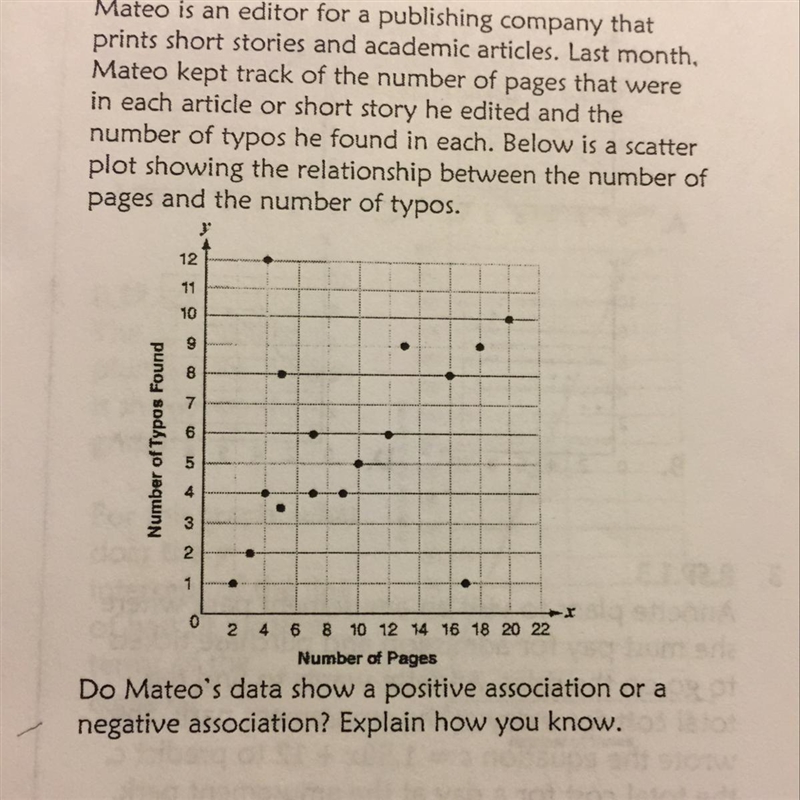 Does Meteo’s data show a positive association or a negative associate? Explain how-example-1