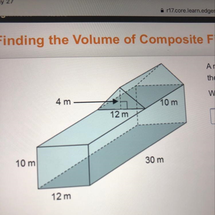 Please help!!!! A modern art museum has the dimensions shown in the figure what is-example-1