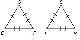 In which pair of triangles is Triangle EFG=Triangle RTS?-example-4