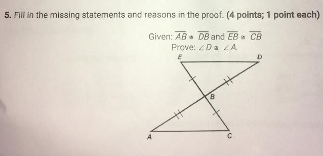 Fill in the missing statements and reasons in the proof.-example-1