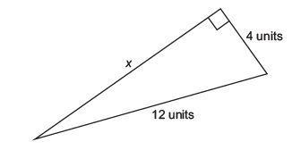 HURRY I NEED ANSWER NOW What is the length, in units, of x? Round your answer to the-example-1