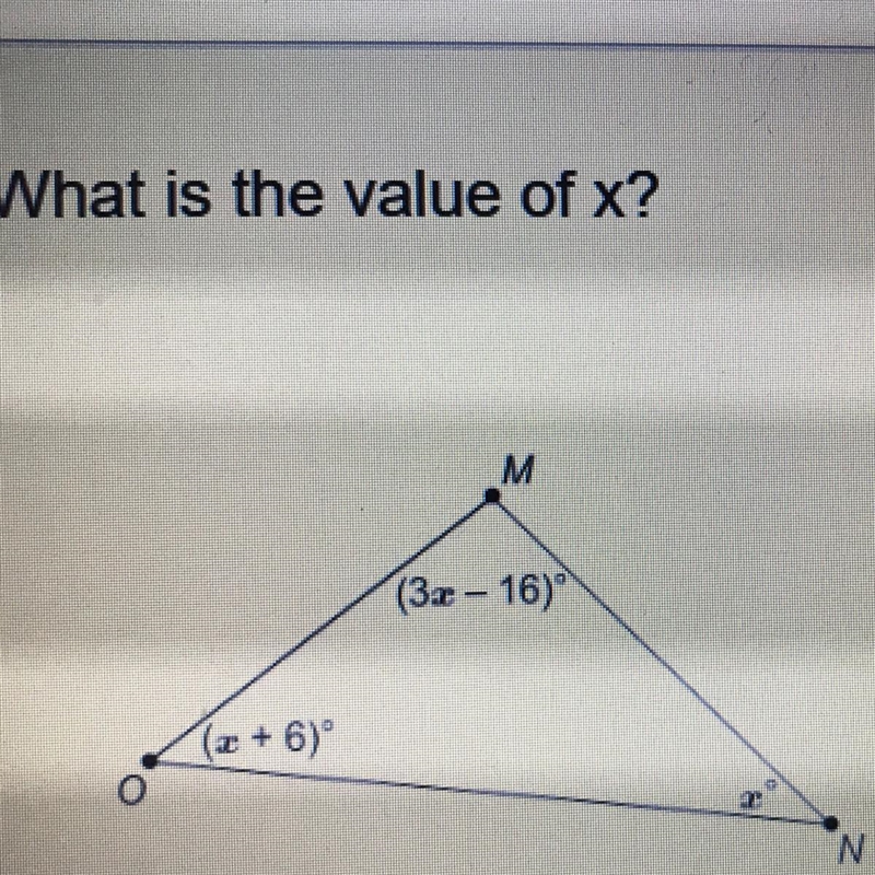 What is the value of x ? A. 5 B. 22 C. 38 D. 42-example-1