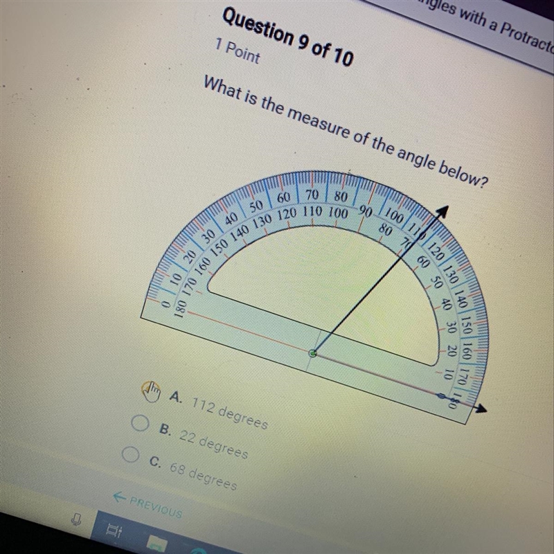 What is the measure of the angle below?-example-1