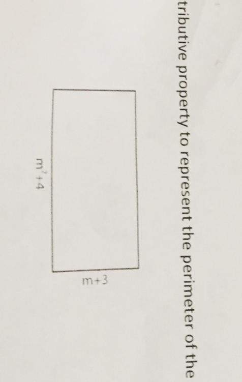 Write an expression during the distributive property to represent the perimeter of-example-1