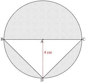 Find the area of the shaded region. Use 3.14 for π as necessary. A. 17.1 cm² B. 34.2 cm-example-1