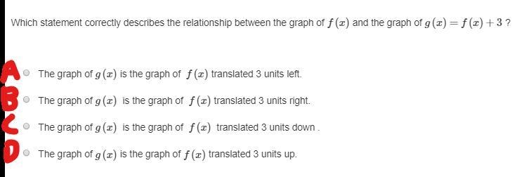 Which statement correctly describes the relationship between the graph of f(x) and-example-1