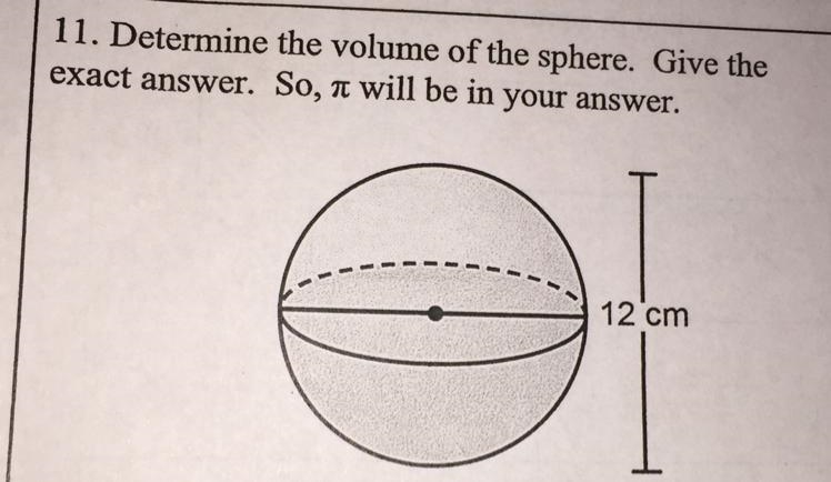 What would the volume of this sphere be?-example-1