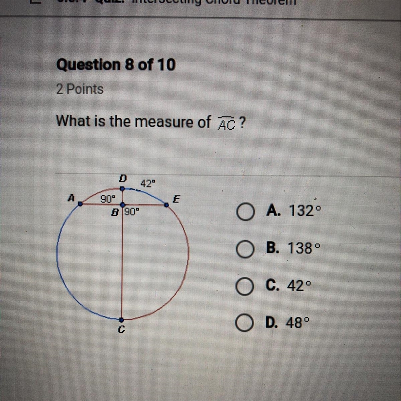 Wha is the measure of AC?-example-1