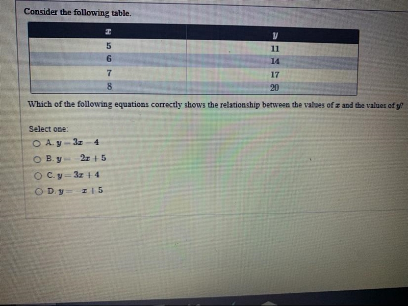 Which of the following equations correctly shows the relationship between the values-example-1