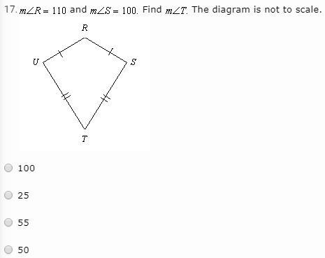 Find the measure of T in the given Kite.-example-1