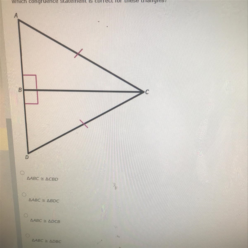 Which Congruence Statement Is Correct For These Triangles?-example-1