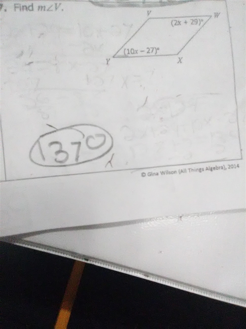 Look at the picture and read the question. I think the answer is 137 degrees but I-example-1