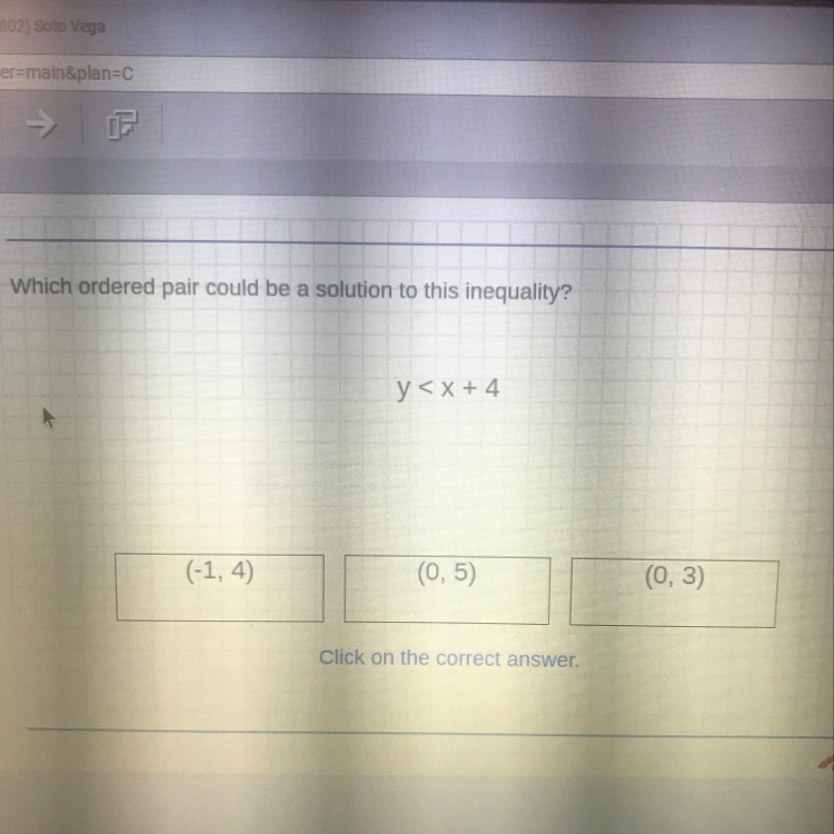 Which order pair could be a solution to this inequality-example-1