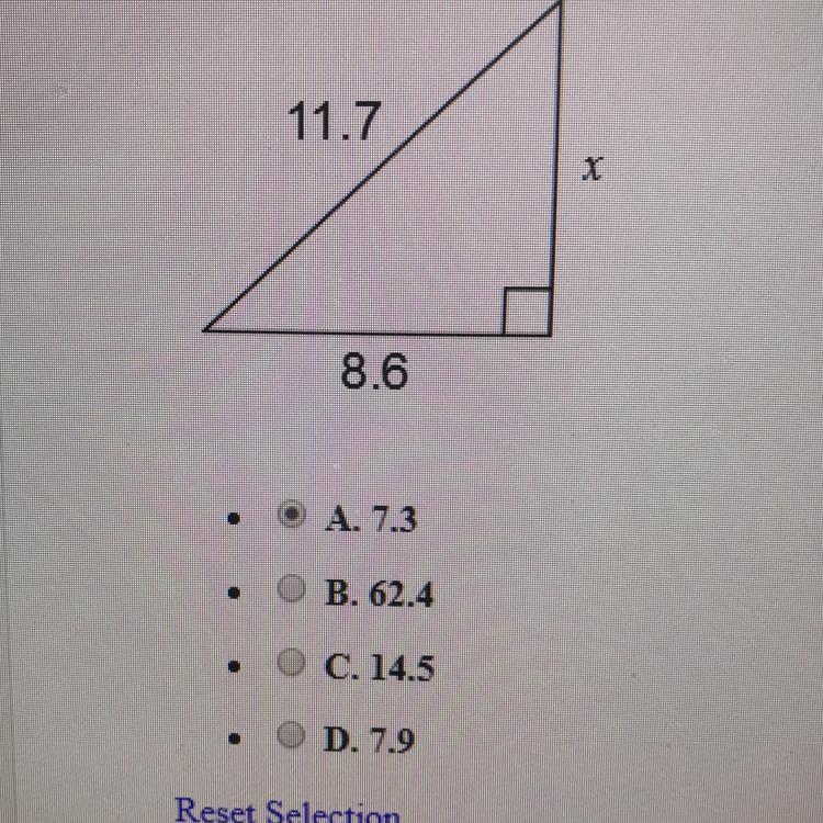 Find x to the nearest tenth. Please answer-example-1