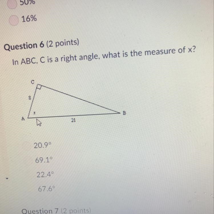 In ABC, C is a right angle, what is the measure-example-1