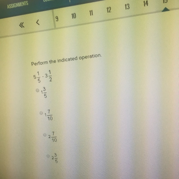 Perform the indicated operation 5 1/5 -3 1/2-example-1