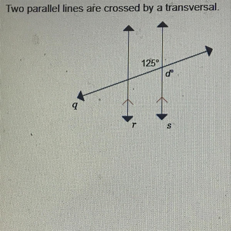 What is the value of d? d = 55 d = 75 d = 125 d = 155 PLEASE ANSWER-example-1