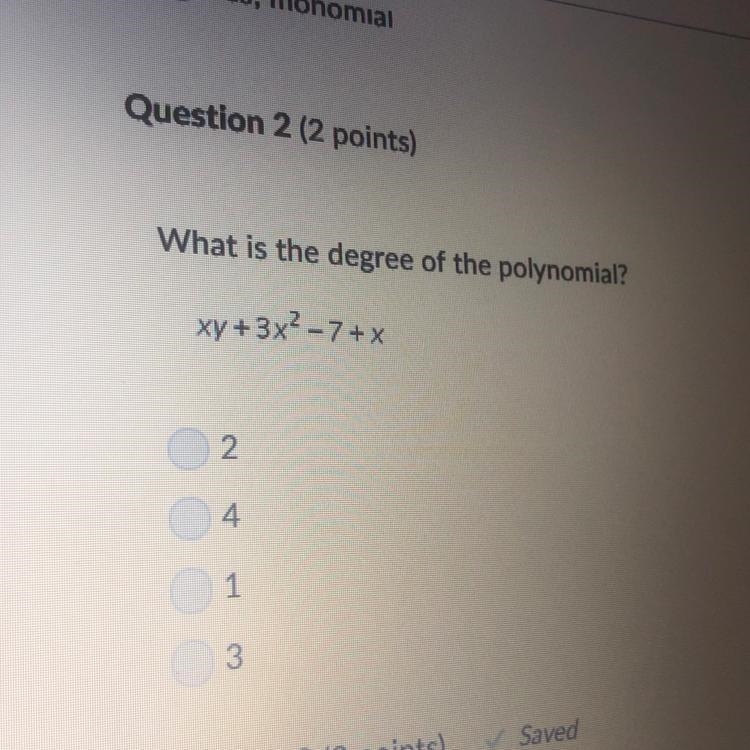 What is the degree of the polynomial?-example-1