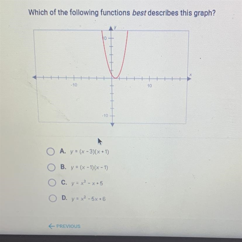 Which if the following best describes this graph ?-example-1