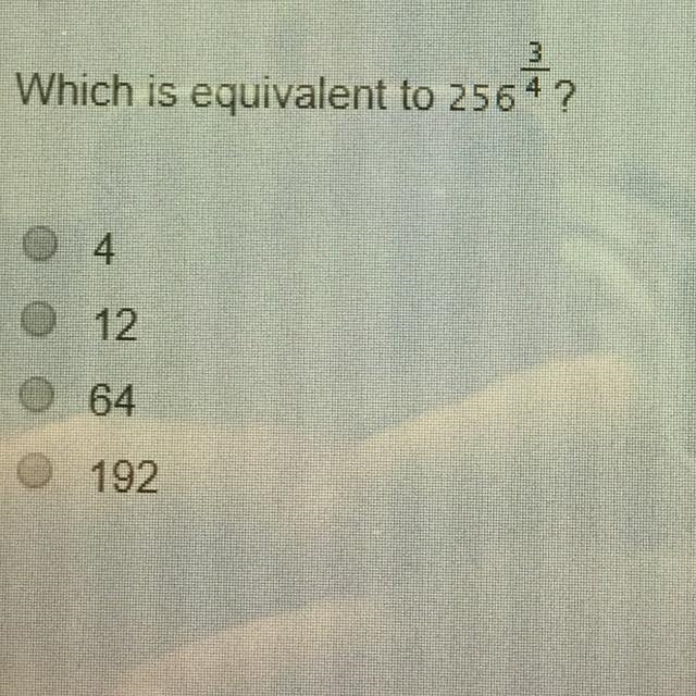 Which is equivalent to 2564 3/4^ Help-example-1