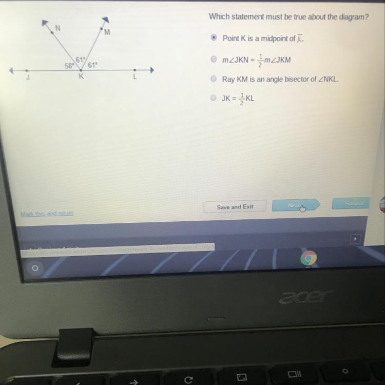 Which statement must be true about the diagram?-example-1