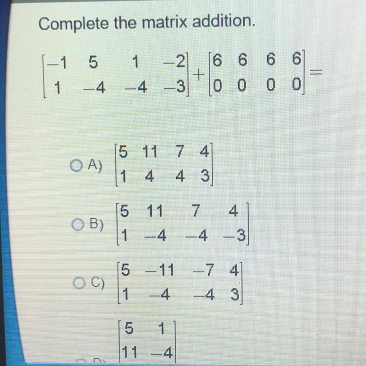 Complete the matrix addition-example-1