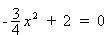 When the following quadratic equation is written in general form, what is the value-example-1