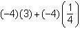 Which expression could be used to determine the product of –4 and 3 1/4 OPTIONS BELOW-example-3