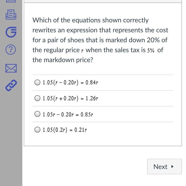 Which will equation show correctly we write an expression that represents the cost-example-1