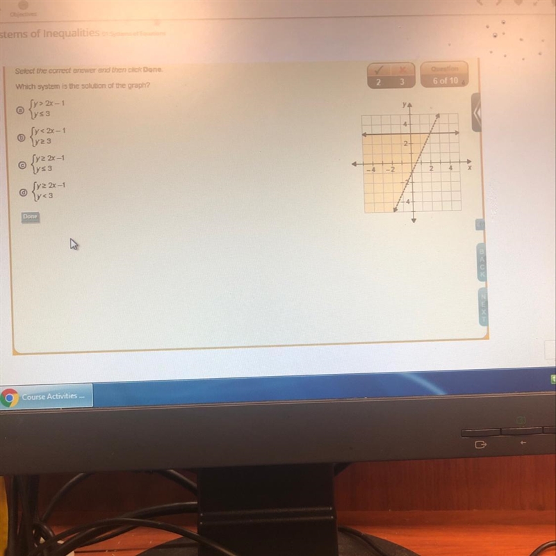 Which system is the solution of the graph-example-1