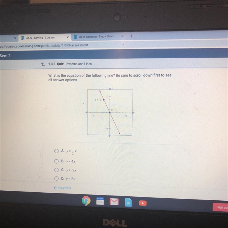 What is the equation of the following line ?-example-1