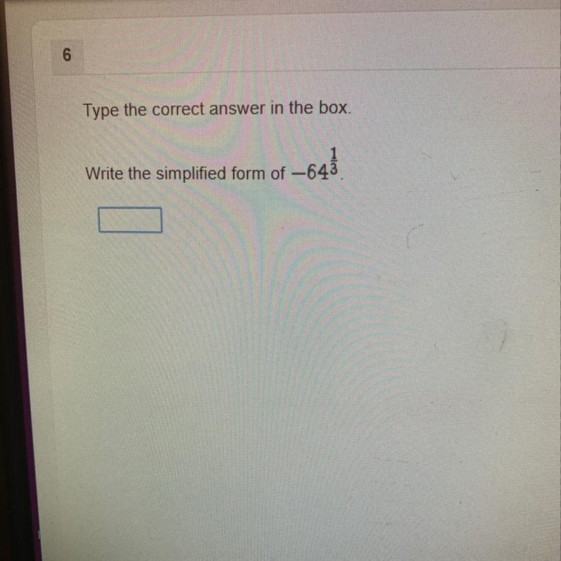 Write the simplified form of -64^1/3-example-1