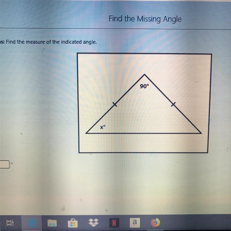 What is the measure of the indicated angle-example-1