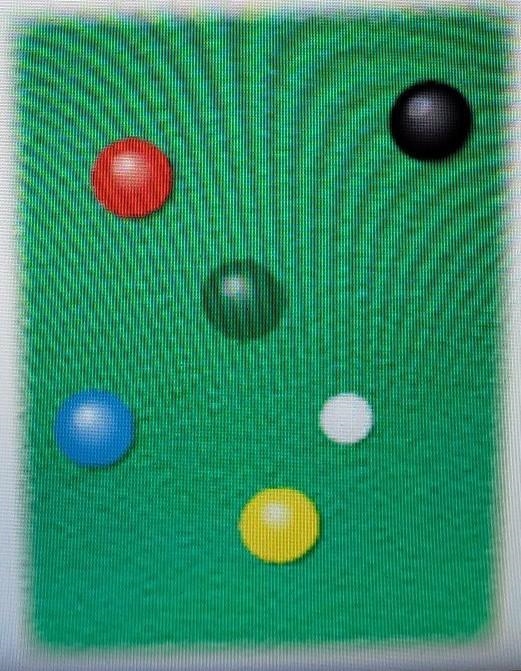 The picture shows the arrangement of balls in a game of boccie. The object of the-example-1