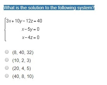 What is the solution to the following system?-example-1