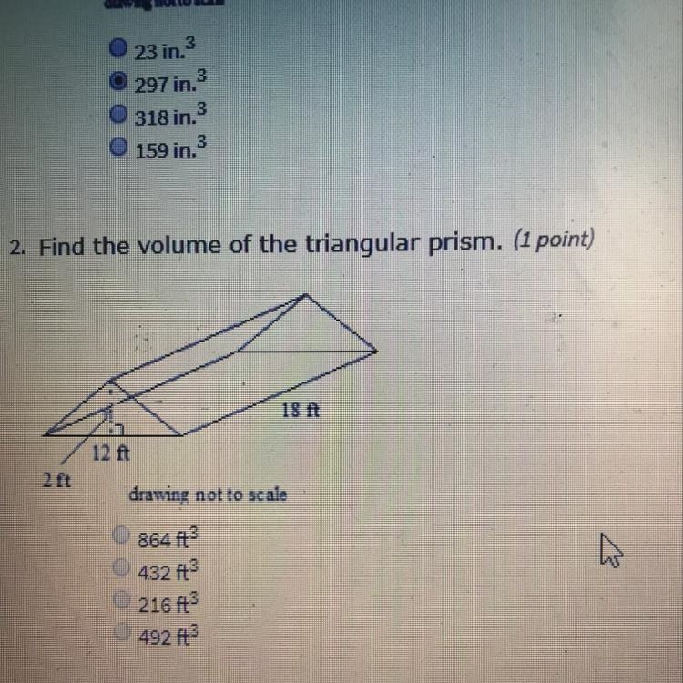 Find the volume of the triangular prism-example-1