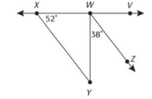 In the ﬁgure below, XY WZ and are cut by transversals←→ XV and←−→ YW . What is the-example-1