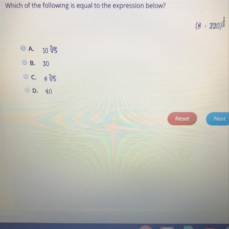 Which of the following is equal to the expression below?-example-1